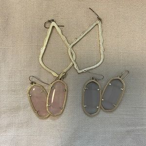 Kendra Scott Earrings - three pairs